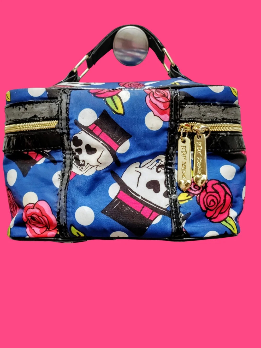 🌹💙*Betsey Johnson* Blue Floral Skulls Case🌹💙 - Picture 2 of 5